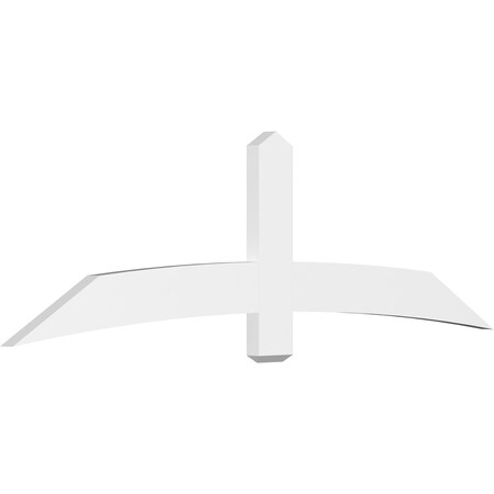 Ekena Millwork Bellingham Architectural Grade PVC Gable Bracket, 84"W x 24 1/2"H x 2"D x 6"F, 7/12 Pitch GBP084X25X0206BEL00